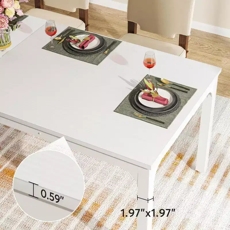 Grande table de salle à manger rectangulaire en bois de ferme, longue table de salle à manger moderne pour cuisine, coin-repas