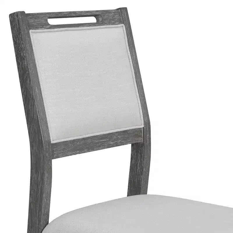 Ensemble de salle à manger Herty 6 pièces avec table de cuisine en hévéa de 152 cm et chaises et banc rembourrés