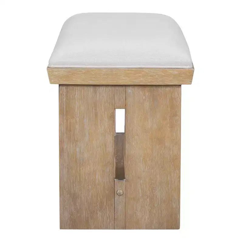 Ensemble de salle à manger Herty 6 pièces avec table de cuisine en hévéa de 152 cm et chaises et banc rembourrés