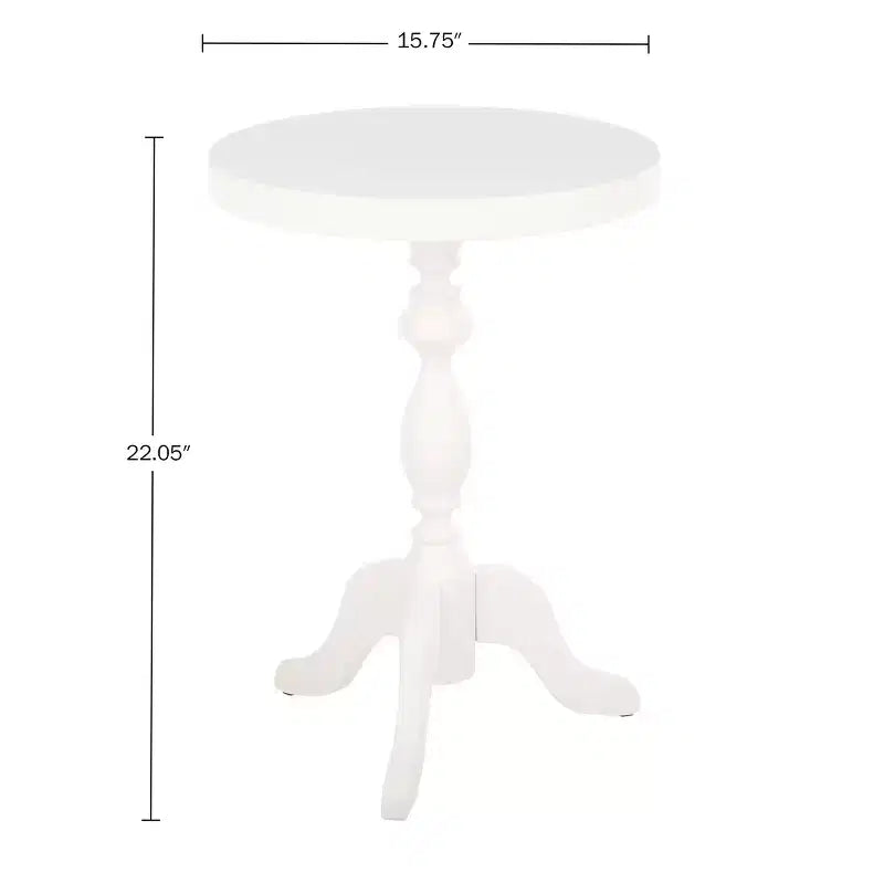 Table d'appoint ronde à pied, blanc