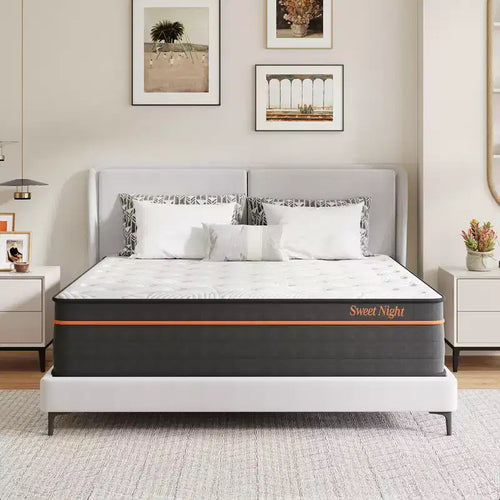 Sweetnight 14-in Medium Queen Hybrid Memory Foam/Coil Blend Mattress in a Box