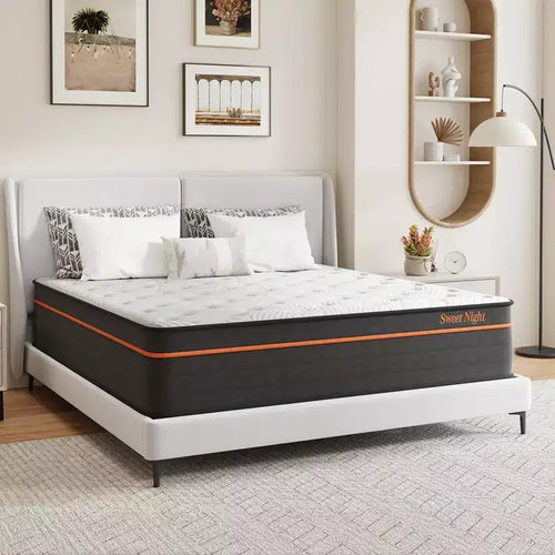 Matelas hybride en boîte de 14 po, grandeur grand lit, mousse mémoire/ressorts