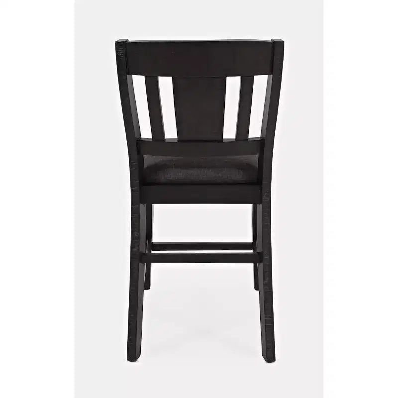 Tabouret de comptoir à lattes rembourré avec garniture cloutée (lot de 2)