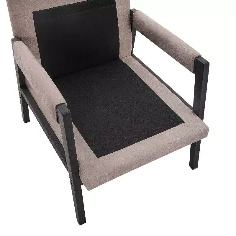 Fauteuil d'appoint rembourré en chenille, style Mid-Century Modern