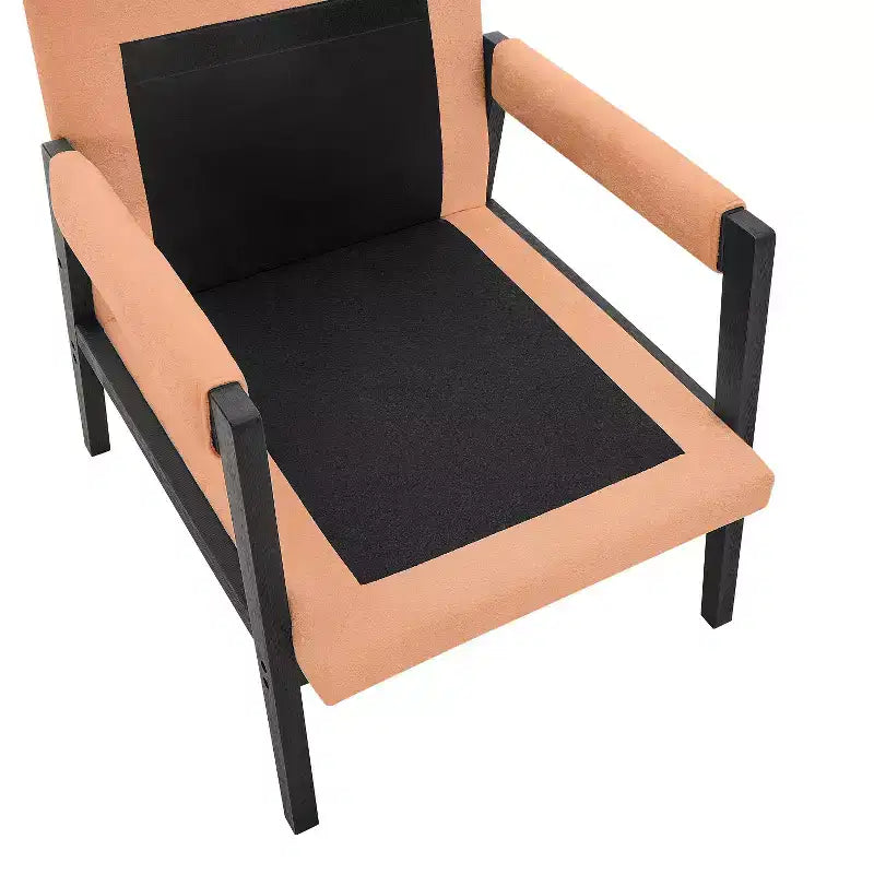 Fauteuil d'appoint rembourré en chenille, style Mid-Century Modern