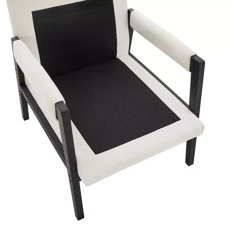 Fauteuil d'appoint rembourré en chenille, style Mid-Century Modern