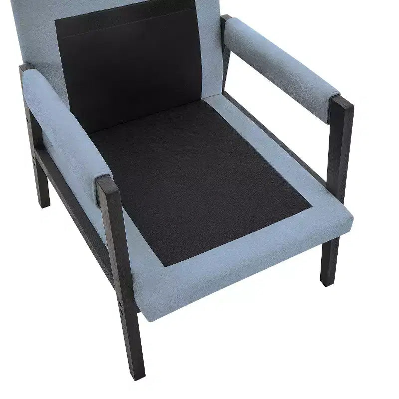 Fauteuil d'appoint rembourré en chenille, style Mid-Century Modern