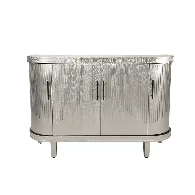 Meuble de rangement d'appoint moderne, buffet incurvé à 4 portes, étagères réglables, meuble de bar à café pour salon, couloir