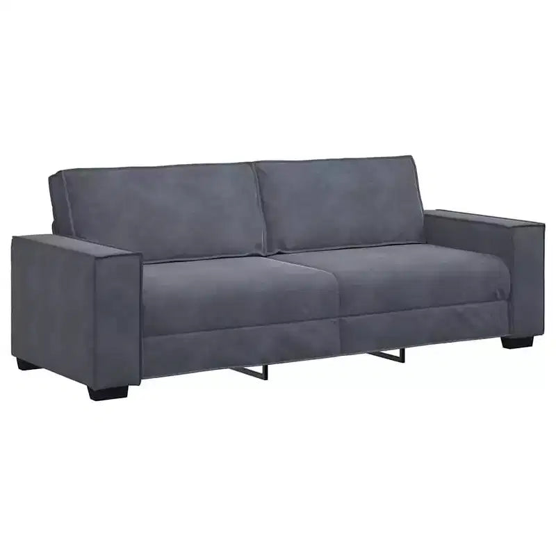 Ensemble de canapé 2 pièces avec coussins en velours noir