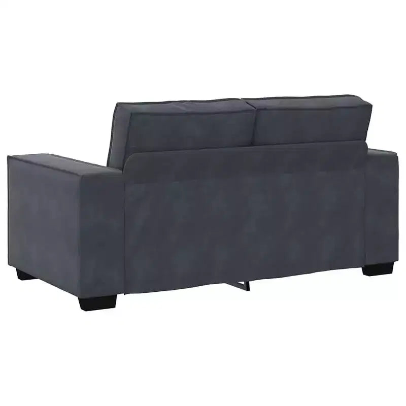Ensemble de canapé 2 pièces avec coussins en velours noir