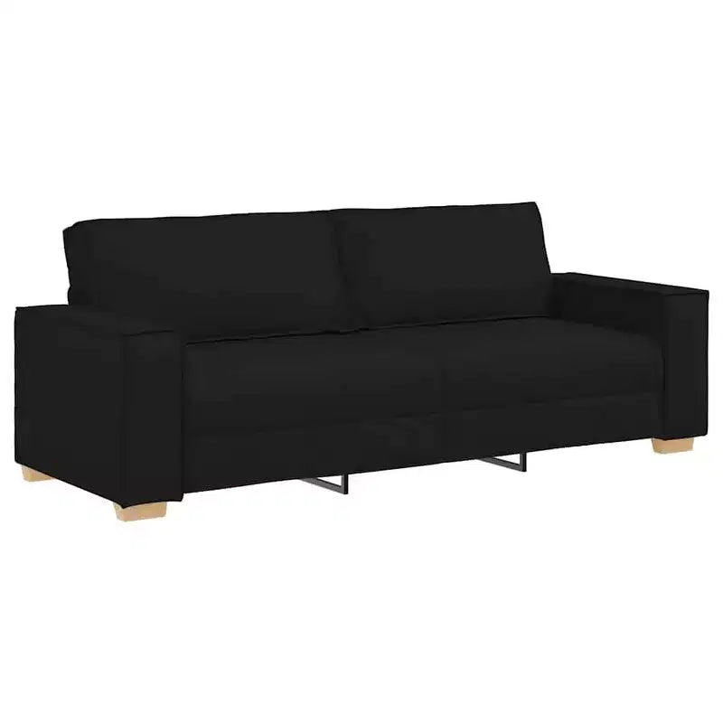 Ensemble de canapé 2 pièces avec coussins en velours noir