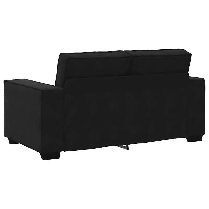 Ensemble de canapé 2 pièces avec coussins en velours noir