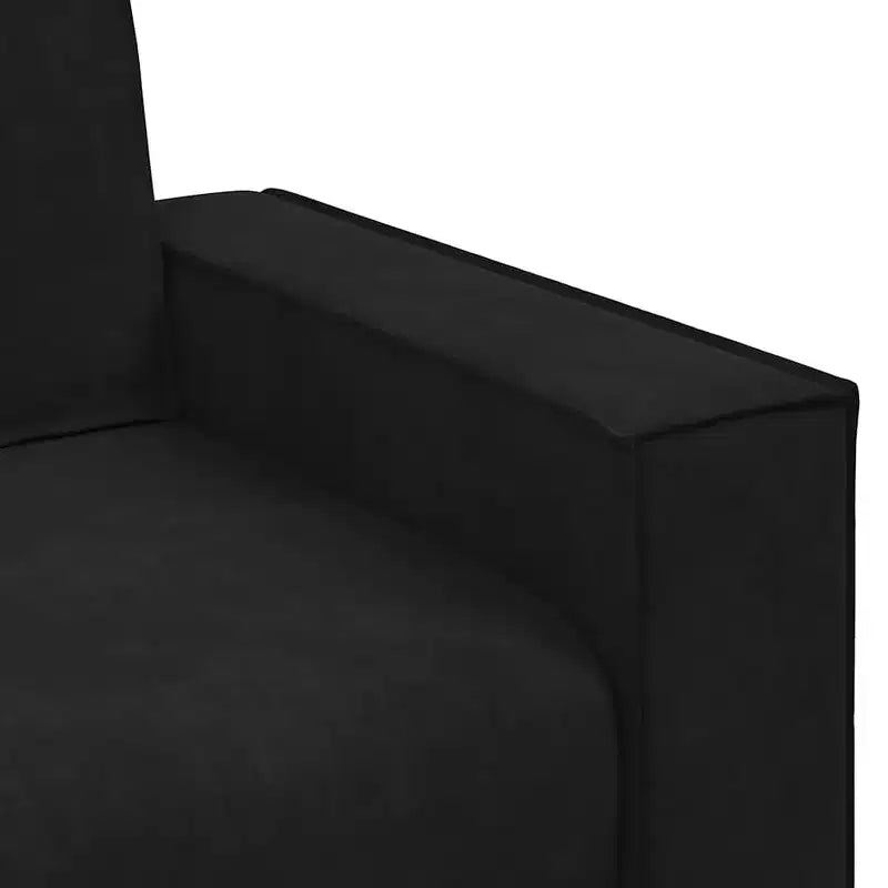Ensemble de canapé 2 pièces avec coussins en velours noir