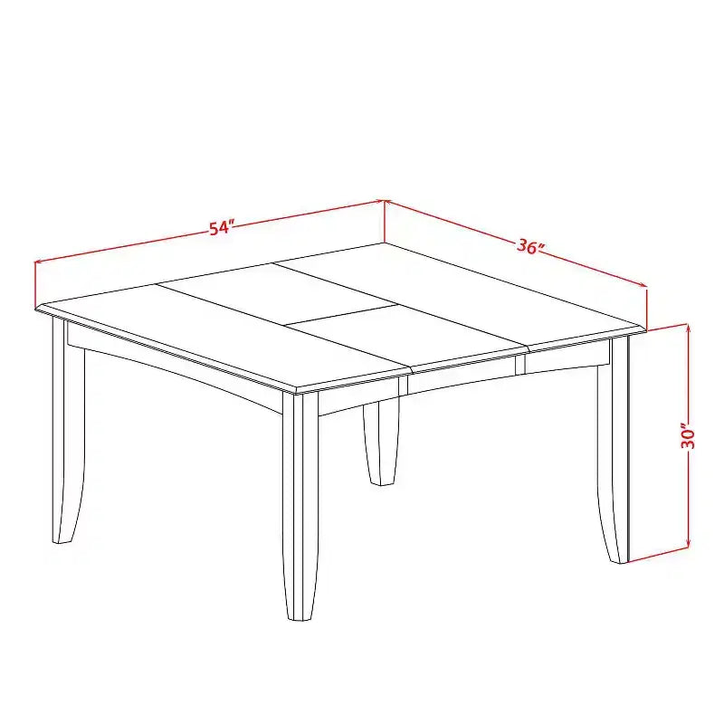 Table de salle à manger carrée 7 pièces avec plateau en bois massif noir et cerisier avec 6 chaises