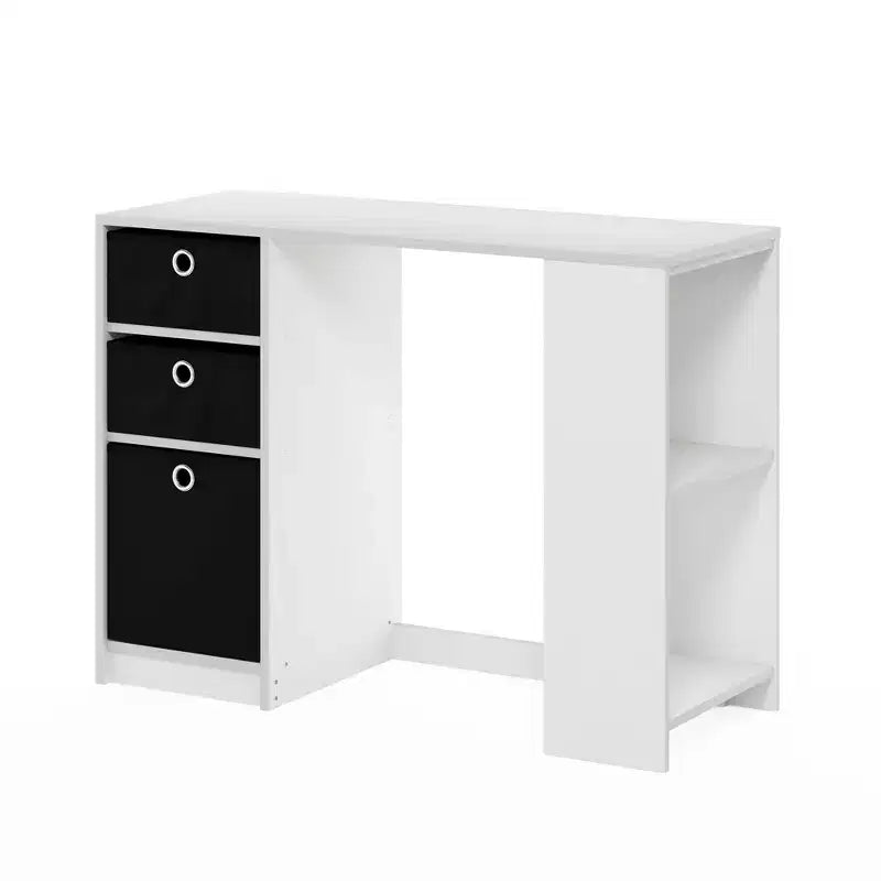 Bureau d'ordinateur 39" avec 3 bacs de rangement et étagères ouvertes