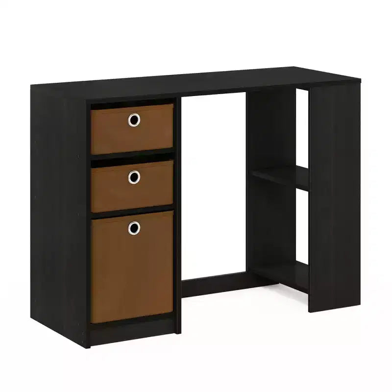Bureau d'ordinateur 39" avec 3 bacs de rangement et étagères ouvertes