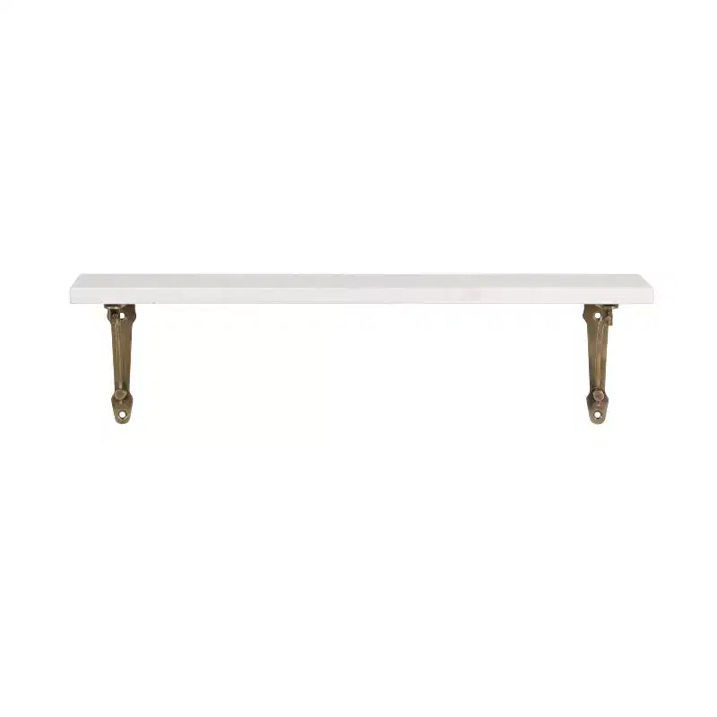 Étagère murale Hatley en marbre, blanc et or, 20
