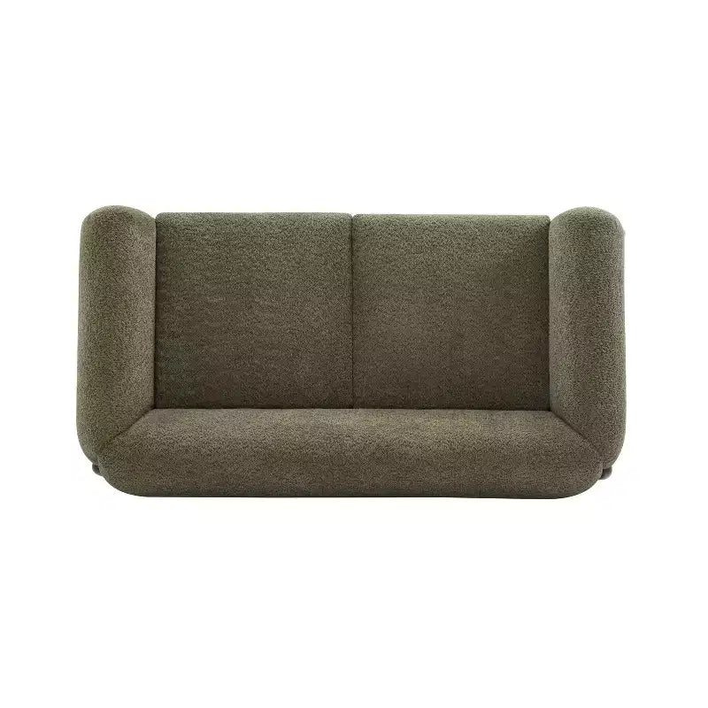 Causeuse en tissu bouclé vert James 63 po