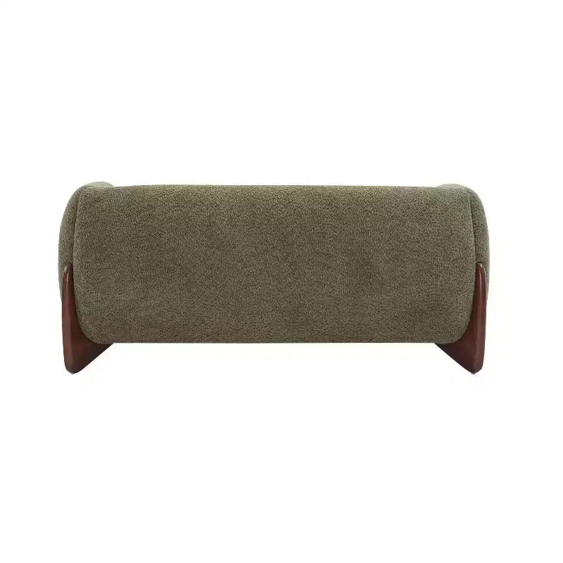 Causeuse en tissu bouclé vert James 63 po