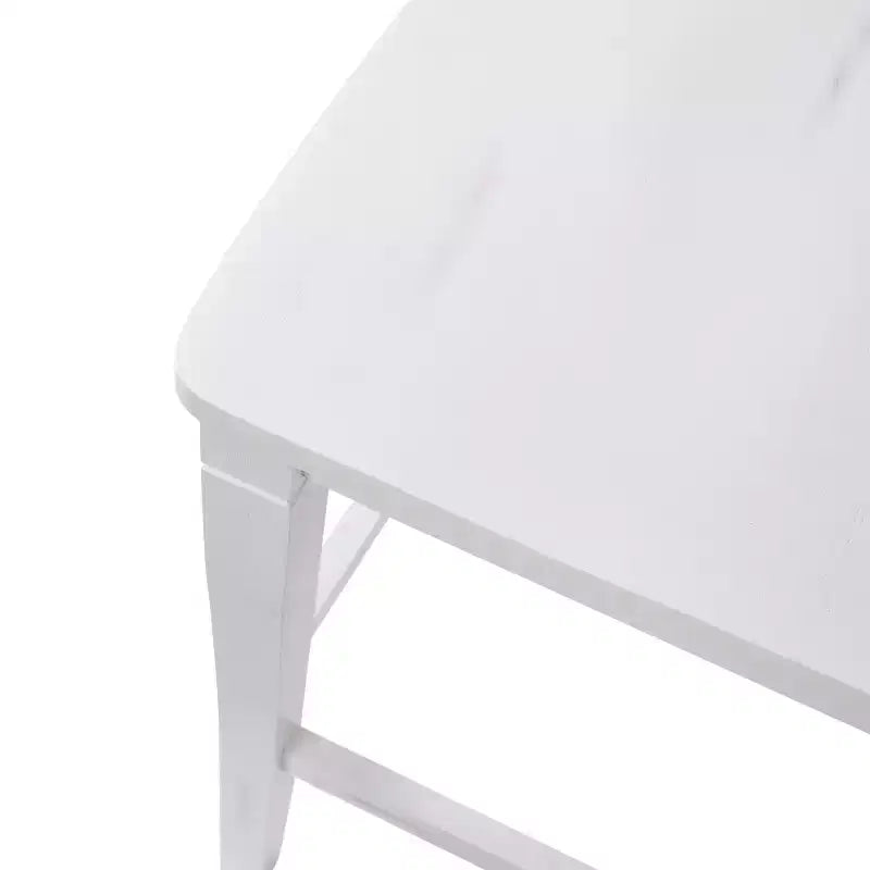Ensemble de deux tabourets de bar à hauteur de comptoir classiques en bois à dossier échelle avec assise en bois massif